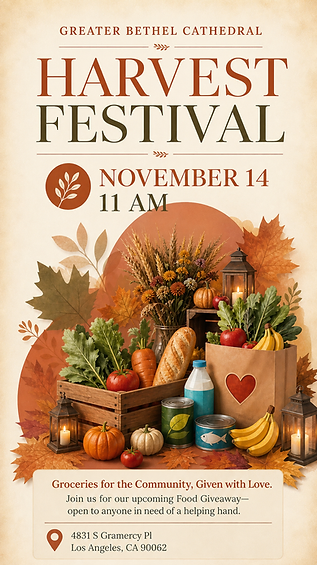 Harvest Festival Food Giveaway