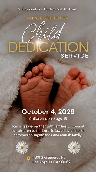 Child Dedication Service