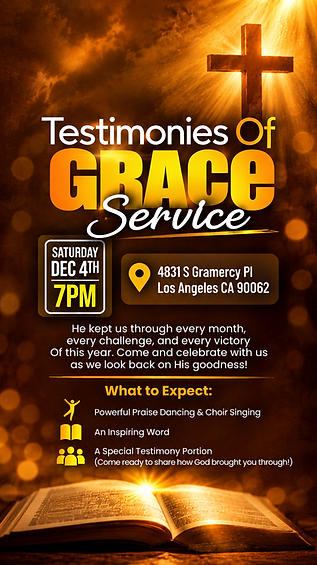 Testimonies Of Grace Service