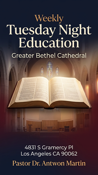 Tuesday Night Education with Dr. Antwon Martin