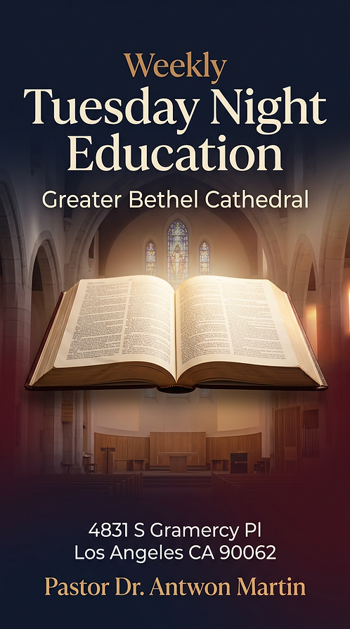 Tuesday Night Education with Dr. Antwon Martin