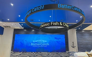 Dual Circular LED Displays — BatterCatch, AEON Mall Tebrau City — Johor Bahru