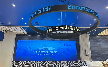 Dual Circular LED Displays — BatterCatch, AEON Mall Tebrau City