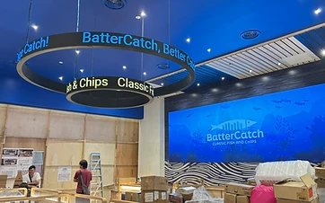 Dual Circular LED Displays — BatterCatch, AEON Mall Tebrau City — Corporate LED display in Johor Bahru — view 2