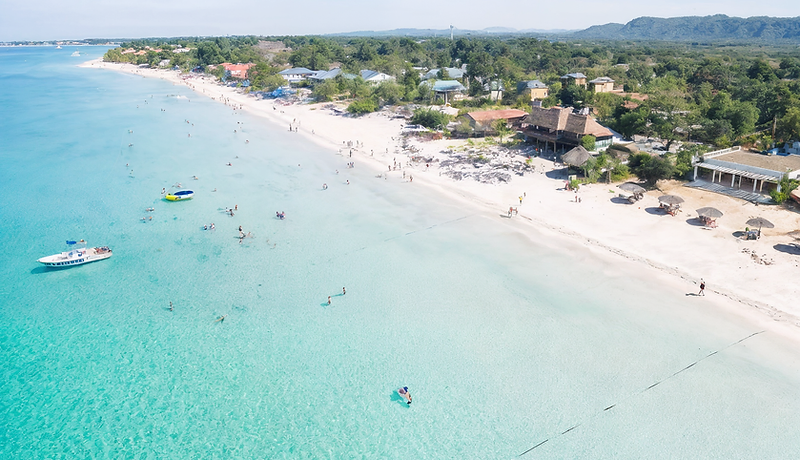 Negril Seven Mile Beach at golden hour
