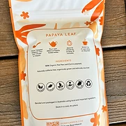 Papaya Leaf — back of pack with ingredients and instructions