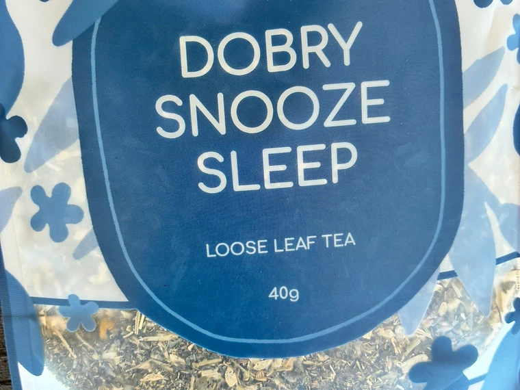 The loose botanicals inside Dobry Snooze Sleep