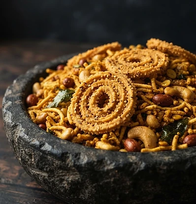 Spiced savoury snacks