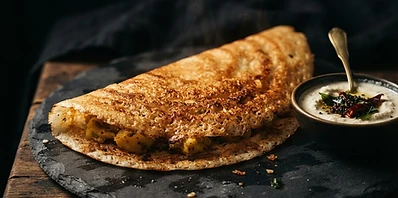 Crisp golden dosa