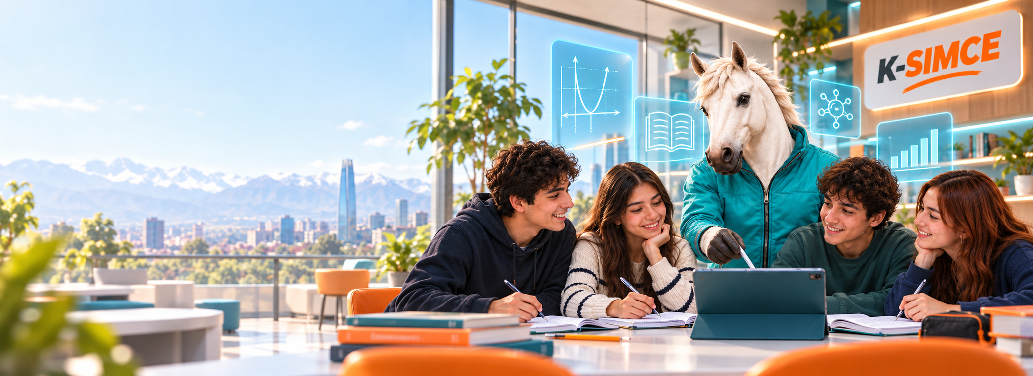 Estudiantes aprendiendo juntos con K-SIMCE AI