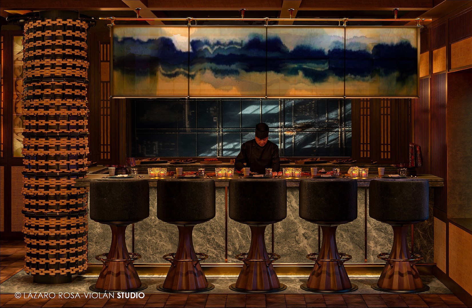 Sushi counter at Sushi Club