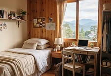 Sunny bedspace near SLU Bonifacio