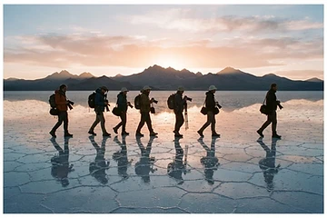 Salt flat — sunrise walk