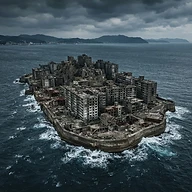 Past expedition frame from Hashima (Gunkanjima) — Nagasaki, Japan, frame 4