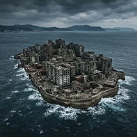 Past expedition frame from Hashima (Gunkanjima) — Nagasaki, Japan, frame 4