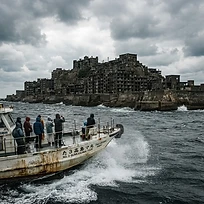Past frame from Hashima (Gunkanjima) — Nagasaki, Japan