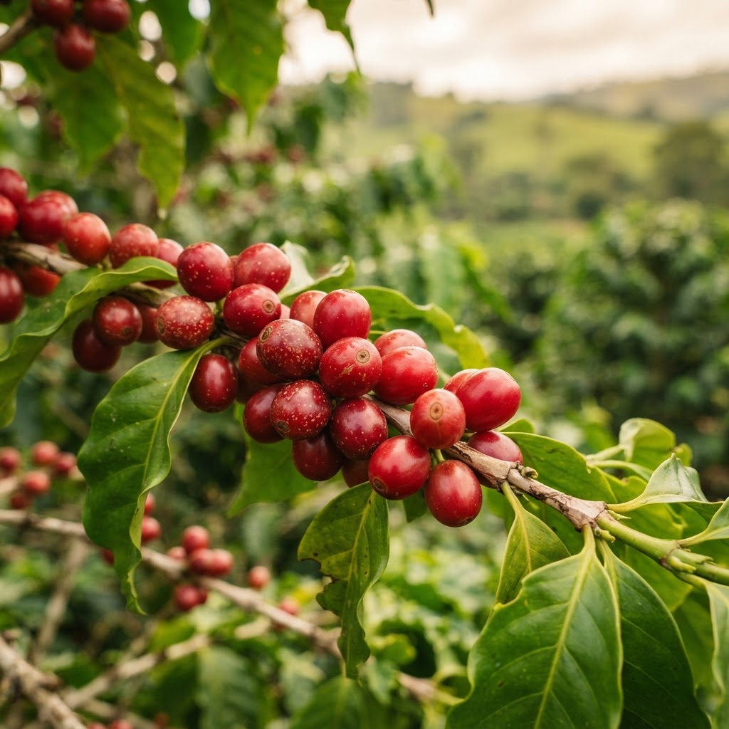 Café cereja maduro
