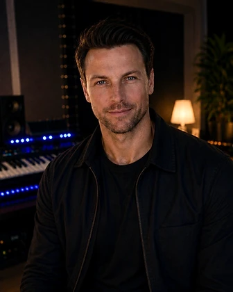 Zebastian Victorin in the studio