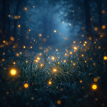 Fireflies glow — cover art