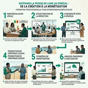 Étapes du processus : Maîtriser la Presse en Ligne au Sénégal : De la Création à la Monétisation