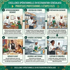 Étapes du processus : Excellence Opérationnelle en Restauration Sénégalaise