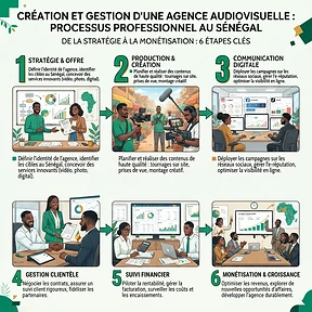 Étapes du processus : Création et Gestion d'une Agence Audiovisuelle