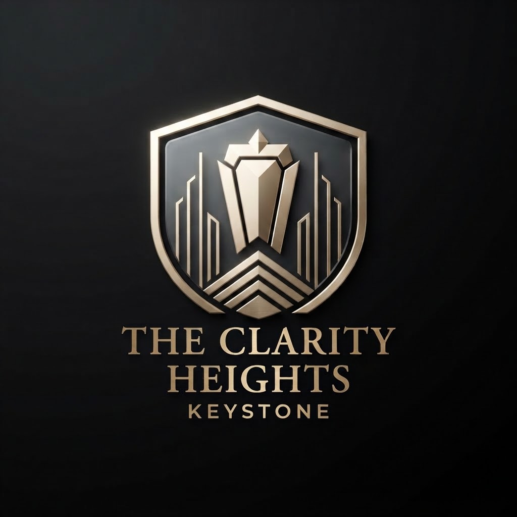 The Clarity Heights Keystone — Valor Heights emblem