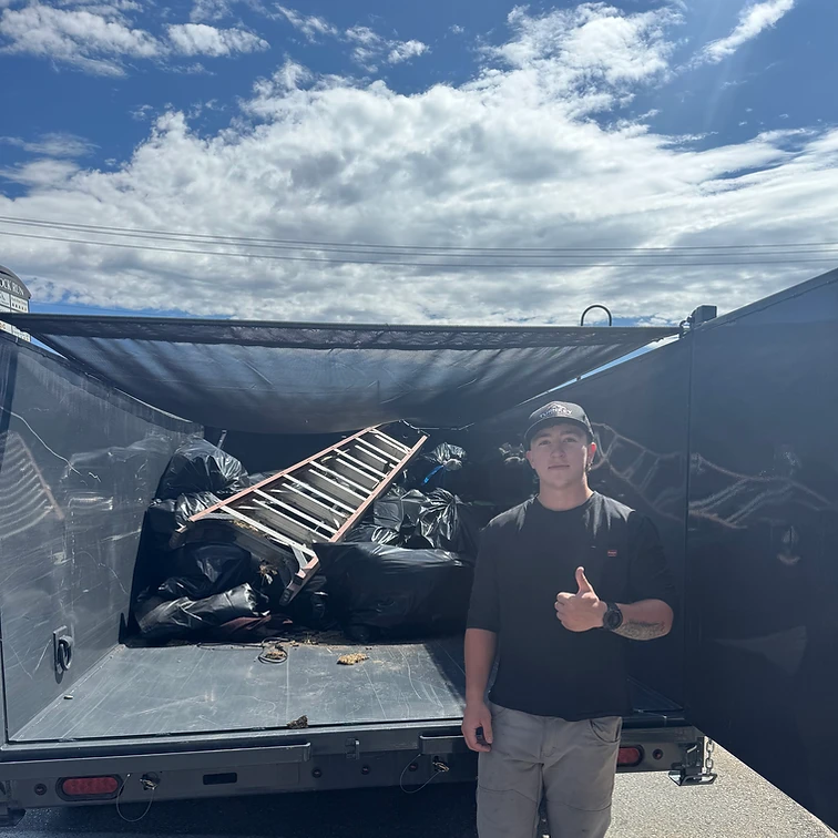Our crew member on the job