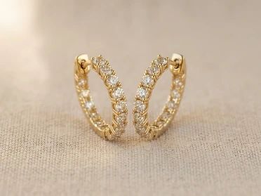 Lab-Grown Diamond Hoop-Ohrringe