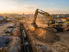 Escavação para infraestrutura
