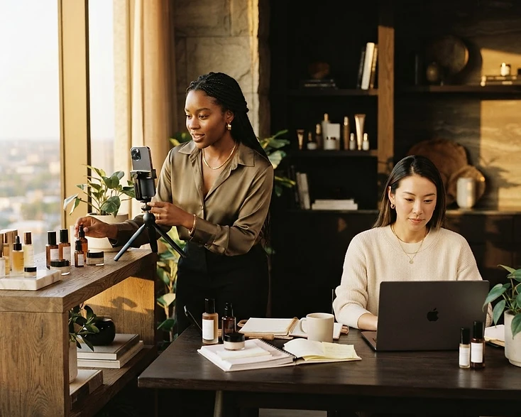 Diverse women entrepreneurs building beauty and wellness businesses