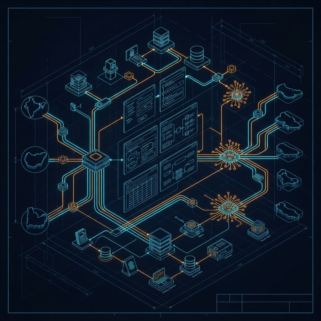 Platform blueprint schematic