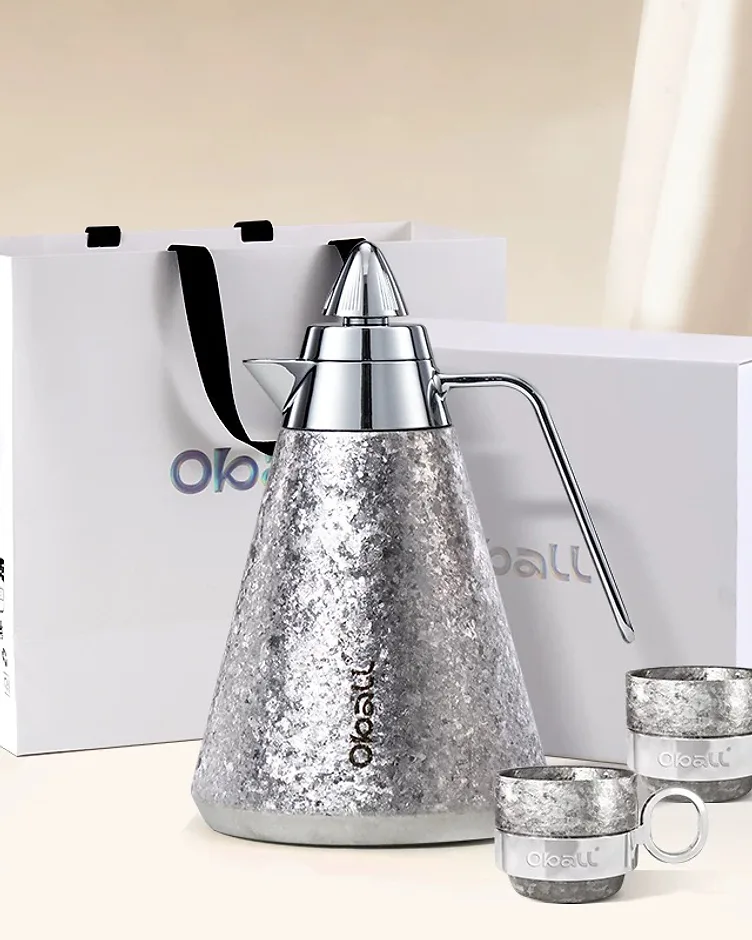 Караф Сет Омбре серый (Carafe + Cups) — Омбре серый — титановая бутылка Oball