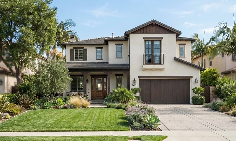A well-maintained Southern California residential property exterior viewed from the curb