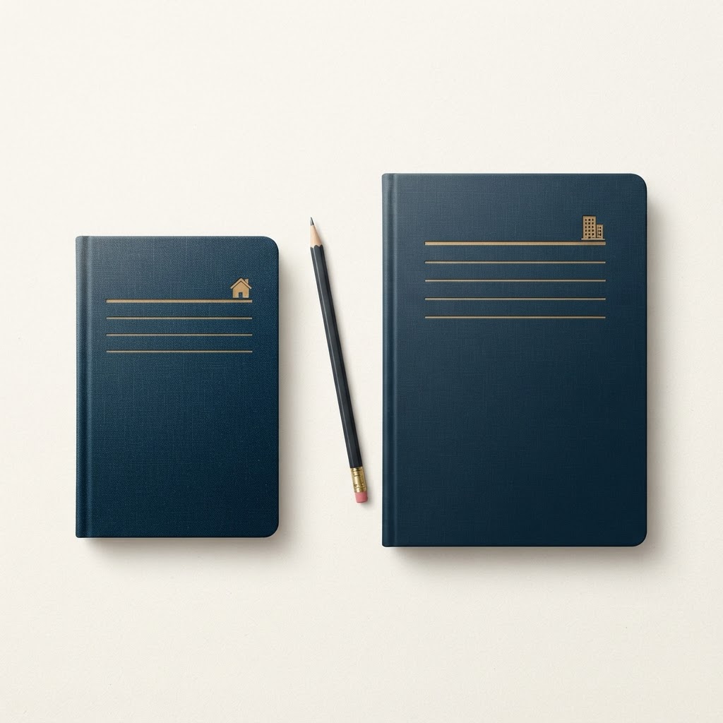 Deux carnets séparant le budget personnel et les dépenses d'activité.