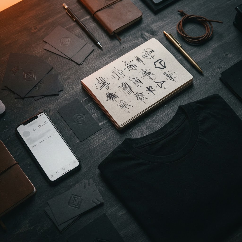 Surface-level brand starters — a logo, a shirt, a page