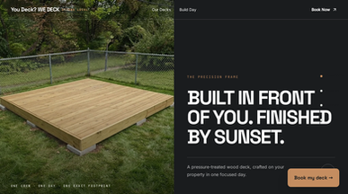 10x10 deck architect website template preview