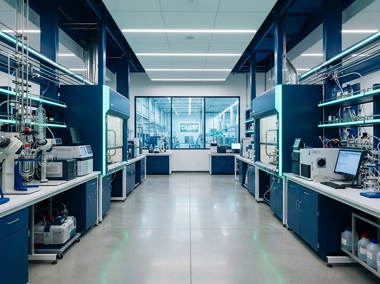 Polymer laboratory interior