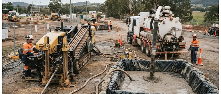Industrial wet material handling operation