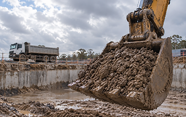 Construction Muck and Grout application
