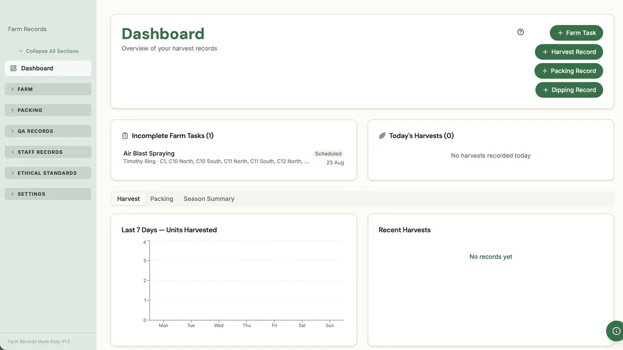 Farm Records Made Easy - Sept 2026 template preview
