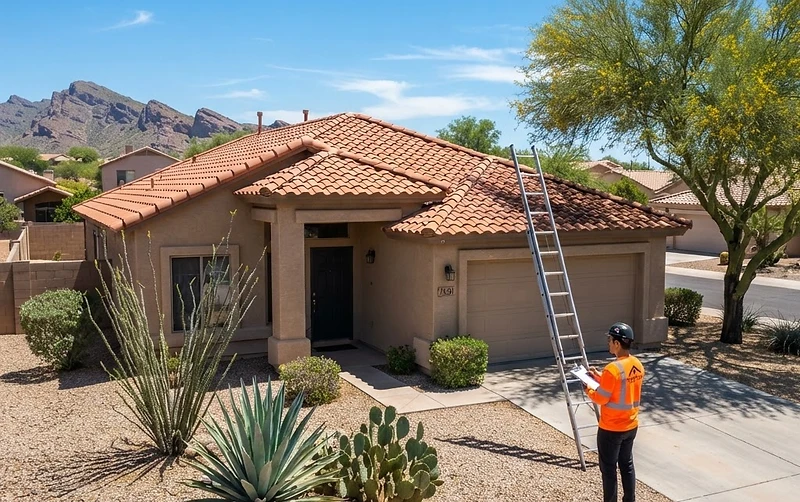 Affordable roofing inspection on an Arizona home