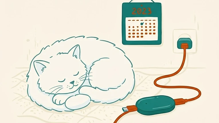 Recharge du traceur GPS Kippy CAT v2, à prévoir environ deux fois par semaine en usage réel