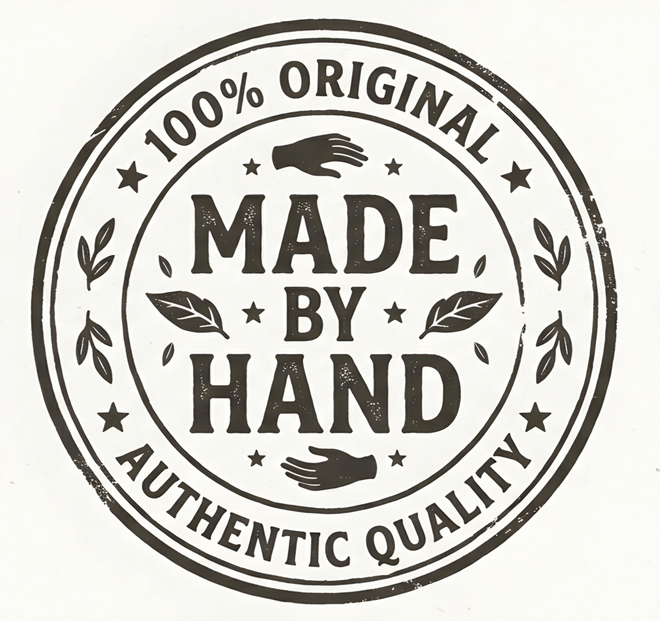 100% original, made by hand, authentic quality badge