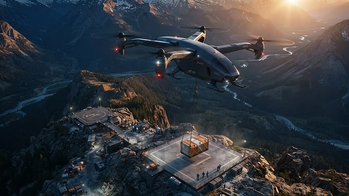 Solace aircraft on mission