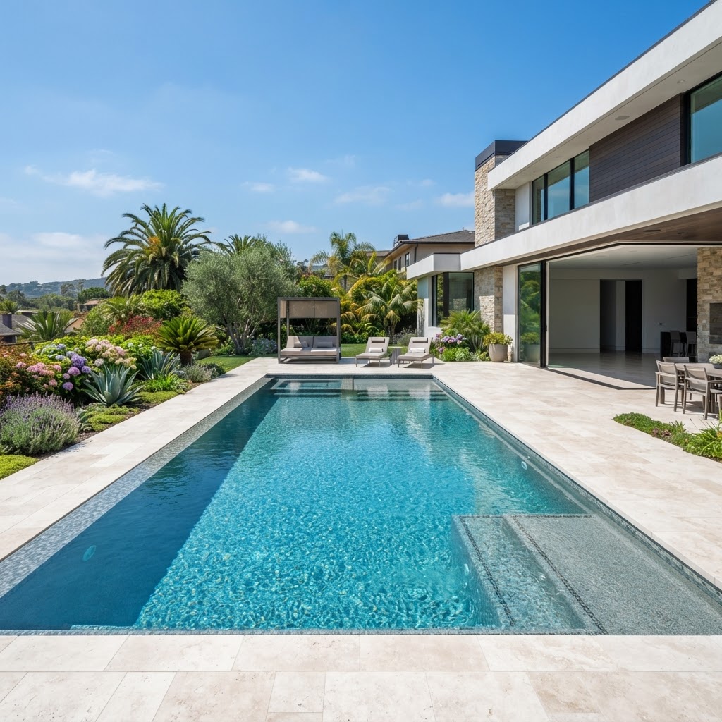 Residential pool and home