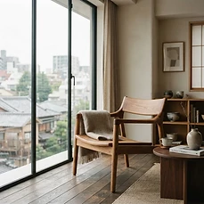 Morning coffee in the Loom chair. It already feels like it has always been here.