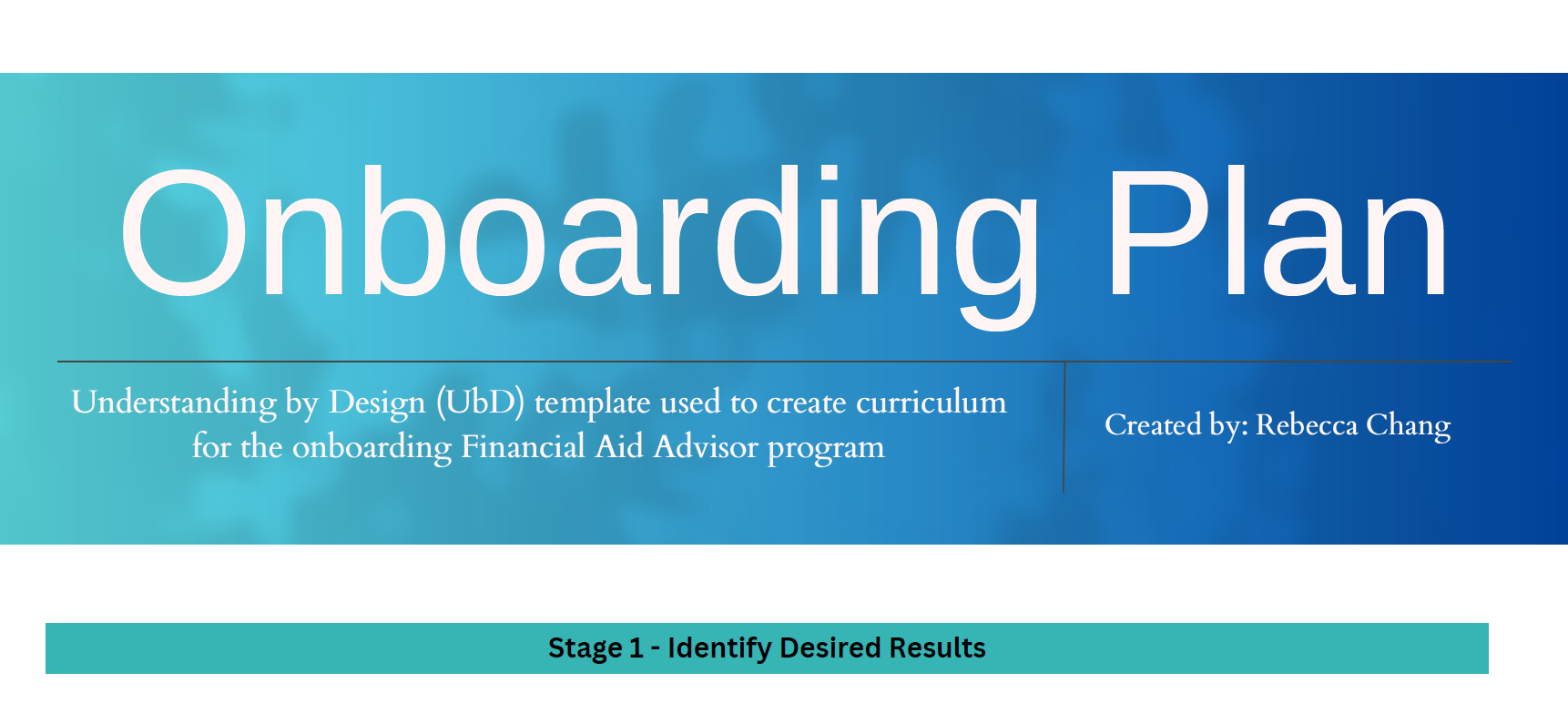 UbD Design