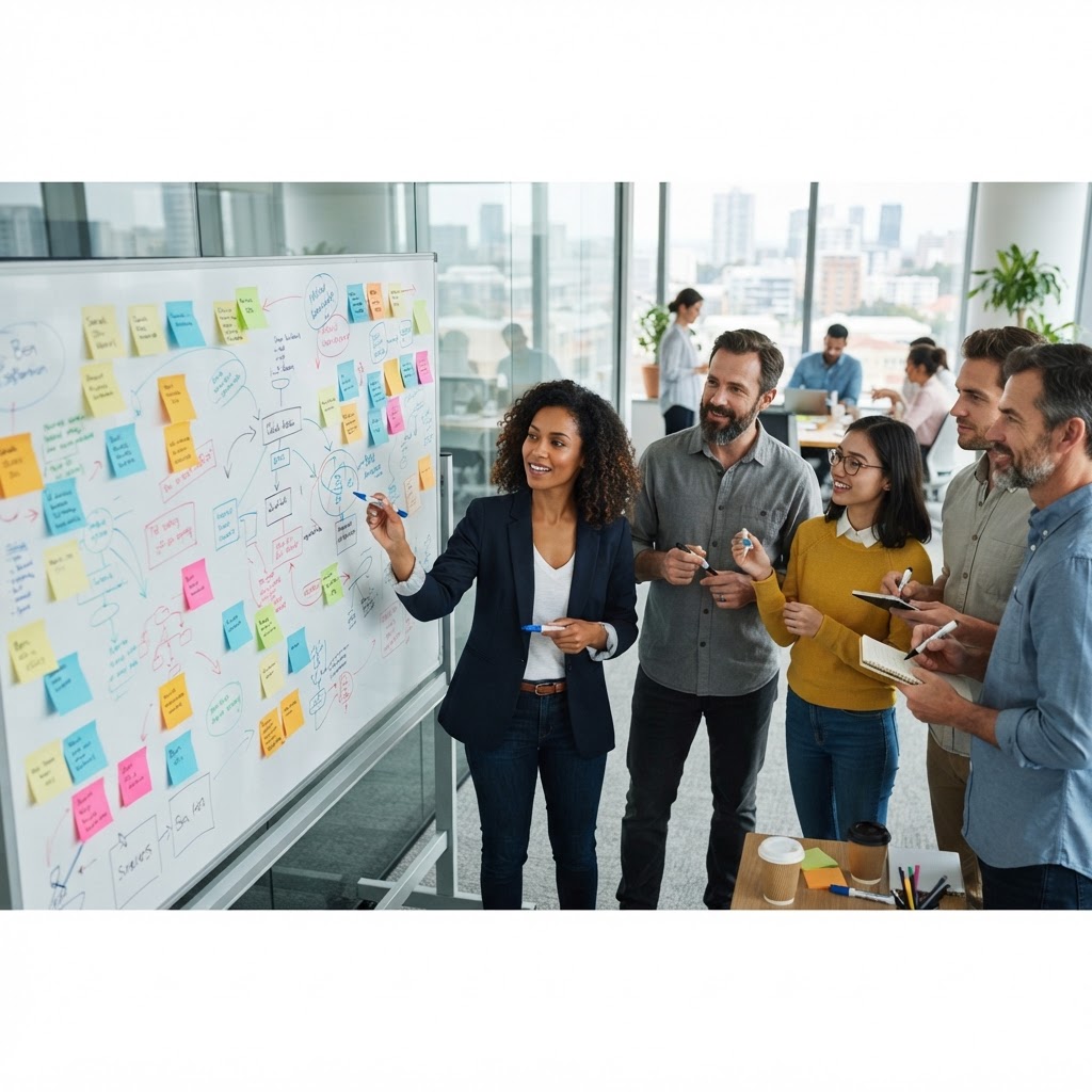 Whiteboard strategy session
