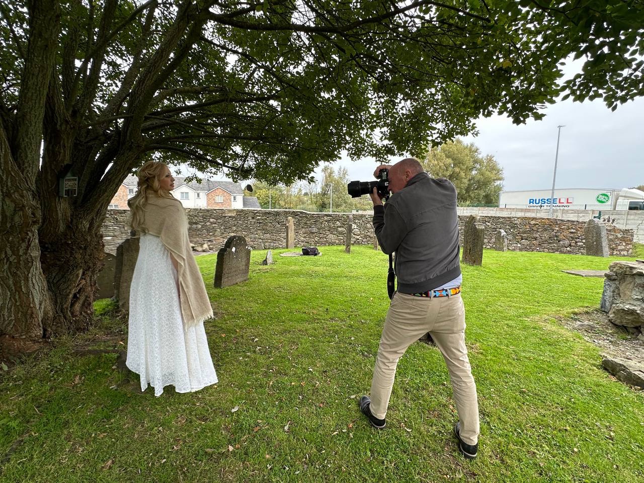 Helena B. Scott with her friend and professional photographer Philip Devereux at Waterford Templar Historical Day